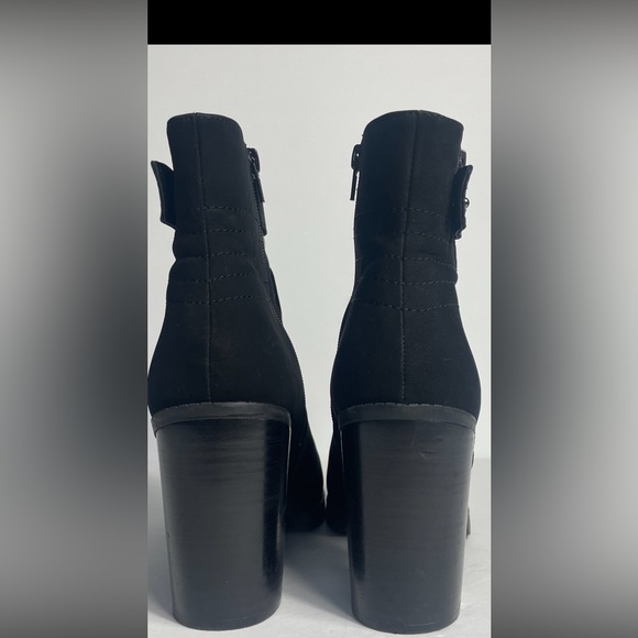 Womens size 9 Soul society black suede chunky heel booties - Picture 4 of 4